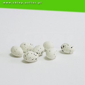 Jajeczka nakrapiane mini 24 szt białe