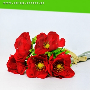 sztuczne kwiaty - anemony czerwone