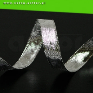 wstążka metalizowana srebrna szerokość 2 cm